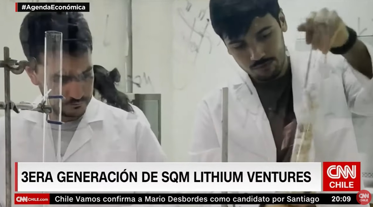 CNN Chile with BioMetallum startup of direct lithim extract methot